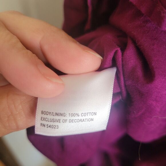 Old Navy Maternity Babydoll Midi Dress Women's Size XL Purple Crochet Lace Trim - Picture 9 of 10